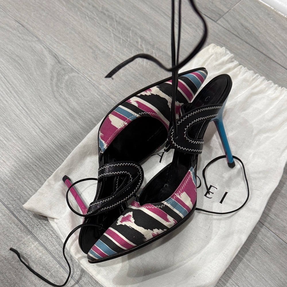 Casadei Multicolor Strappy Heels - Picture 6 of 6